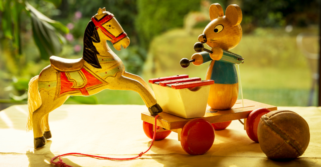 vintage toy storage from blue box storage